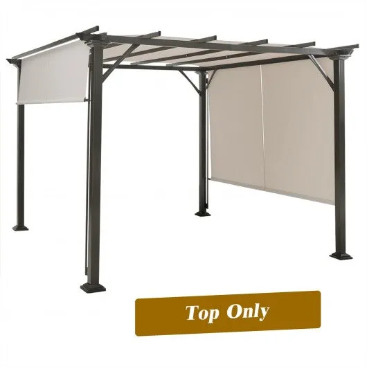 2Pcs Universal Replacement Canopy for Pergola Structure Sun Awning-Beige