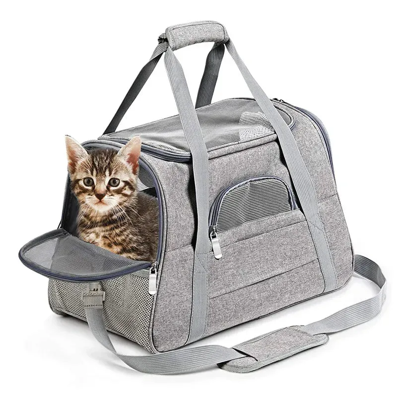 Anniepaw Portable Breathable Cat Dog Carrier Bag with High-Quality Zipper