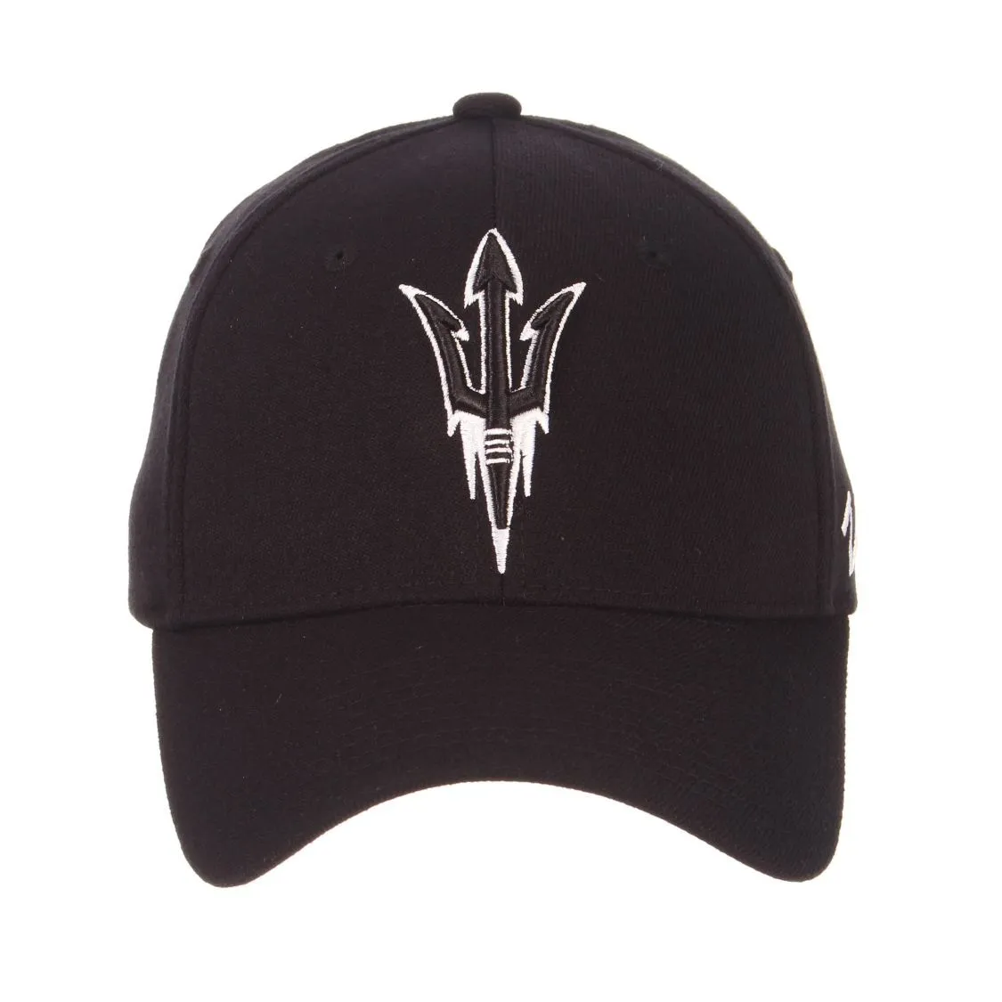 Arizona State Sun Devils Zephyr "ZH Black" Structured Stretch Fit Fitted Hat Cap