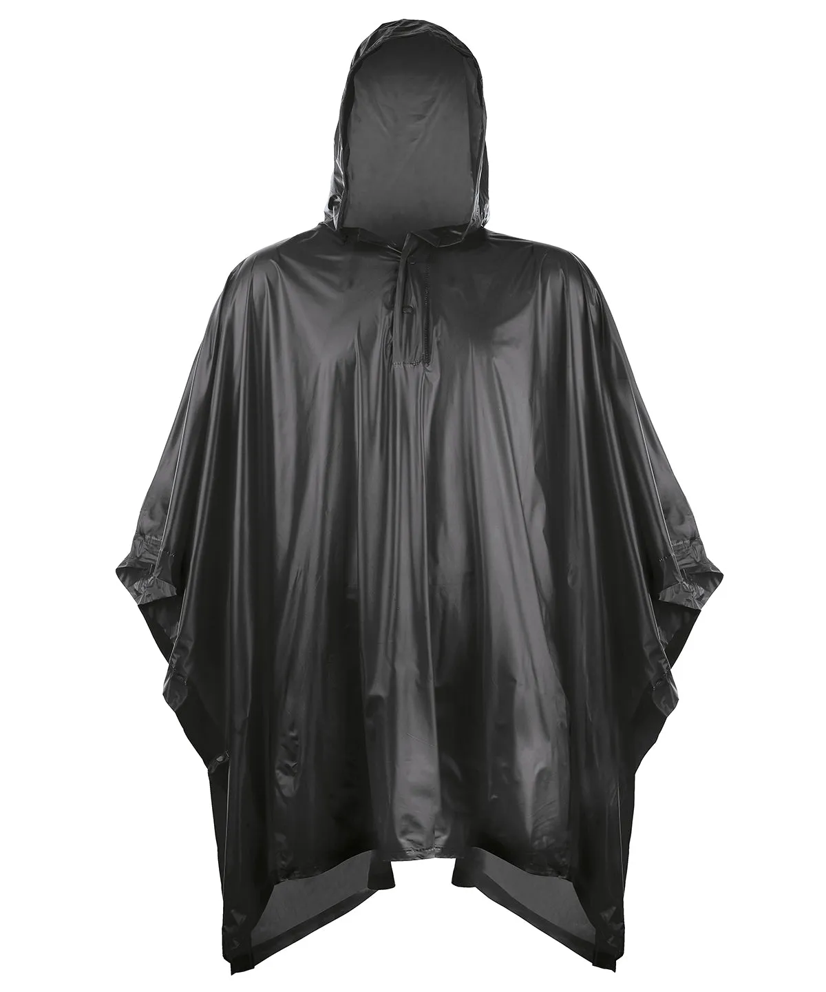 Black - Kids plastic poncho