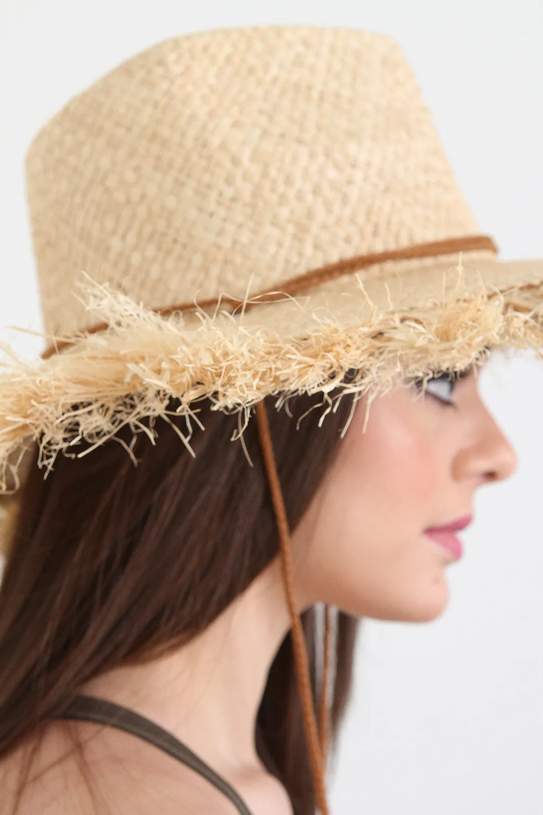 Breezy Fringe Straw Sun Hat