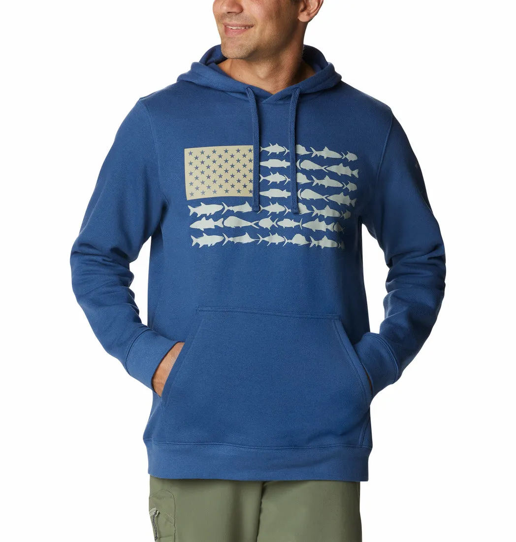 Columbia Mens PFG Fish Flag II Hoodie Sweatshirt