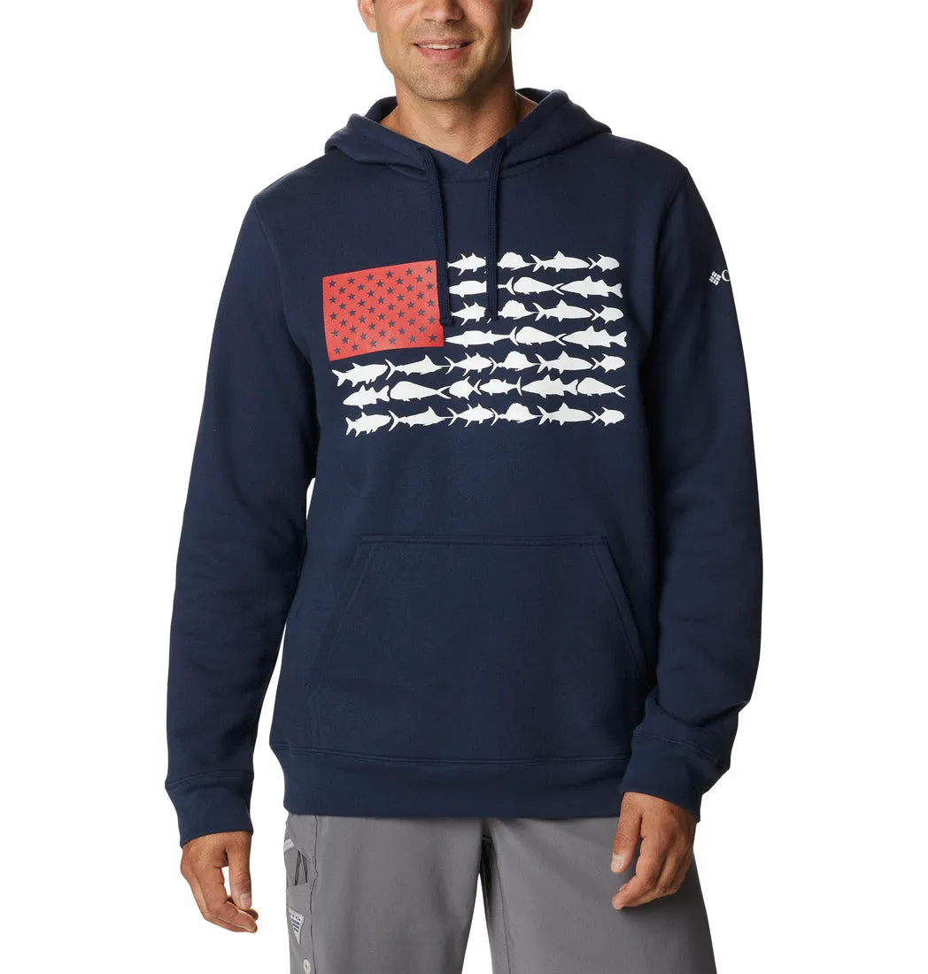 Columbia Mens PFG Fish Flag II Hoodie Sweatshirt