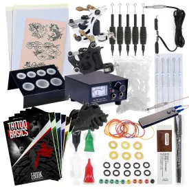 Complete Tattoo Kit w/ 2 Machines, Power Supply, Needles, 4 Inks