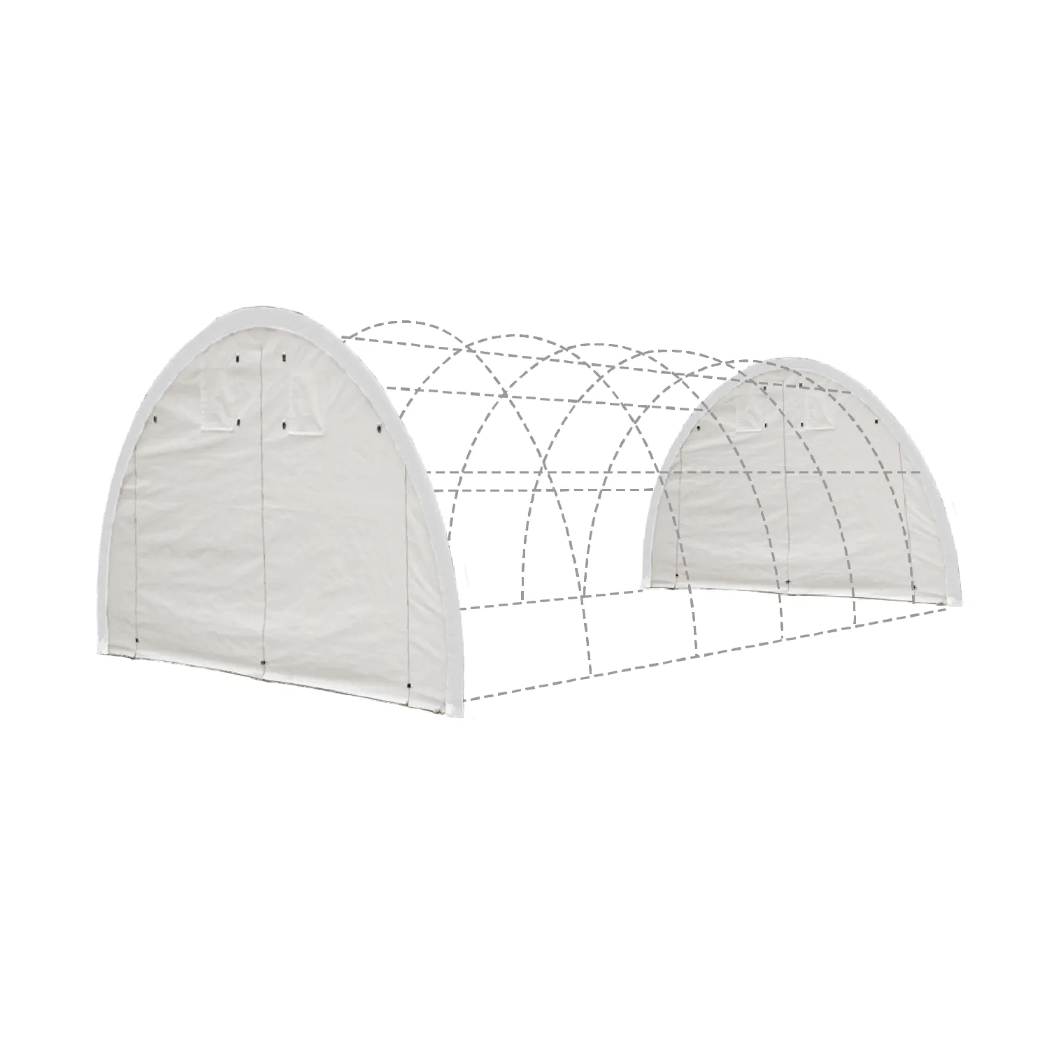 Front and Rear Panel with Zipper Rollup Door for Storage Shelter 20'x42'x12'