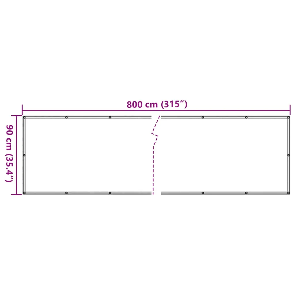 Garden Privacy Screen Anthracite 800x90 cm PVC