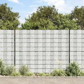 Garden Privacy Screen Marble Gravel Look Grey 35x0,19 m PVC