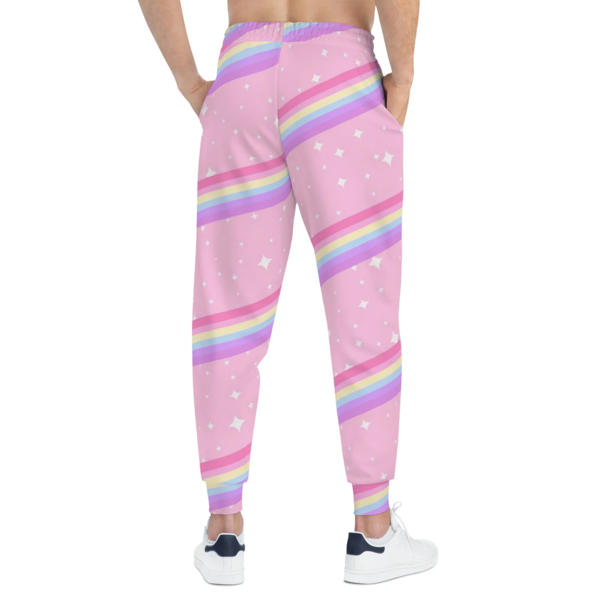 Kawaii Sparkle Cake Rainbow Beam Unisex Athletic Joggers