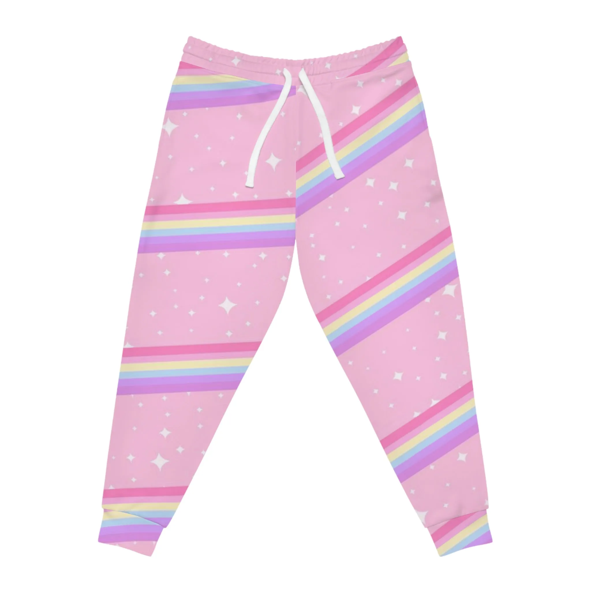 Kawaii Sparkle Cake Rainbow Beam Unisex Athletic Joggers