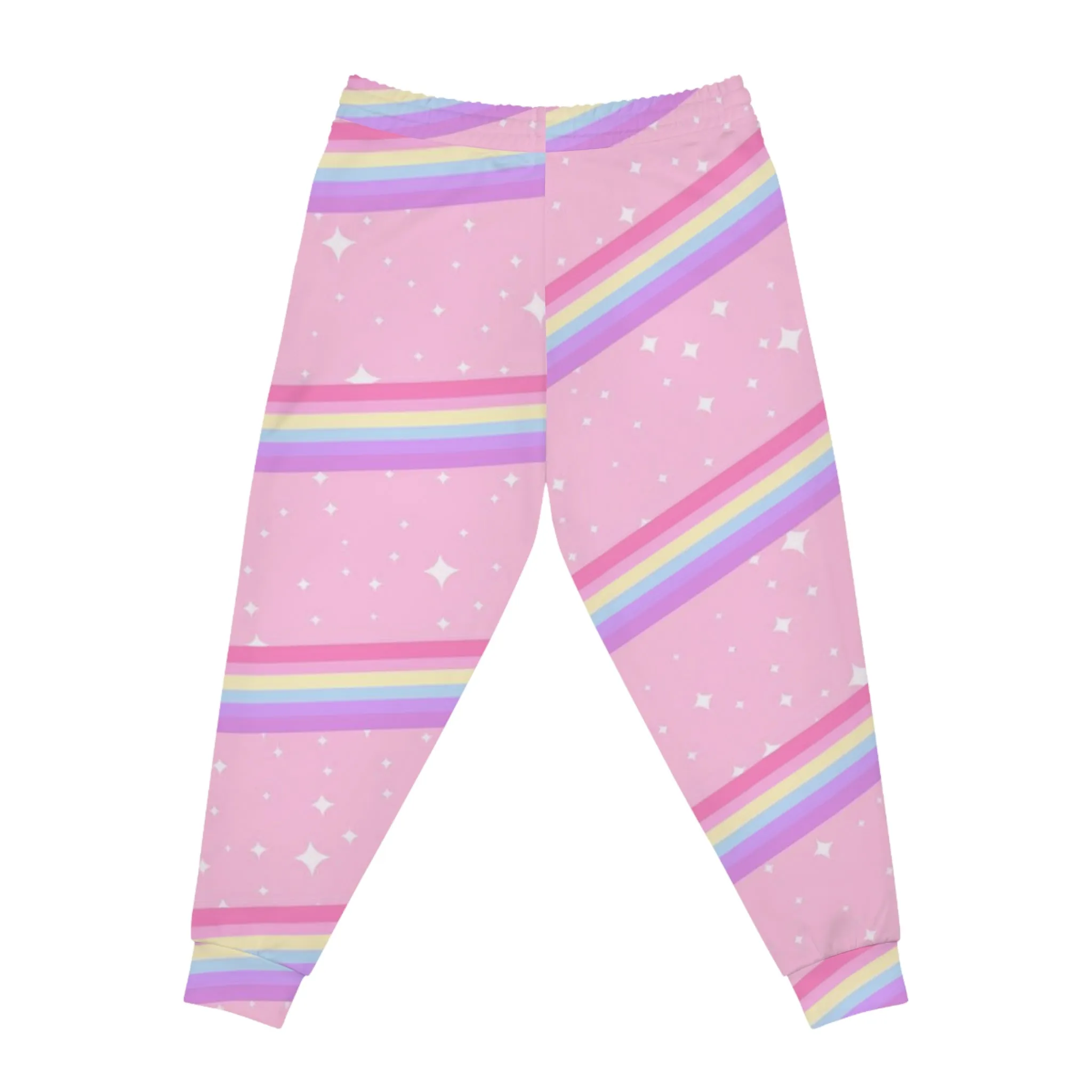 Kawaii Sparkle Cake Rainbow Beam Unisex Athletic Joggers