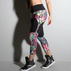 Legging - Covers Behind - Medium High Waist - Animal Pink