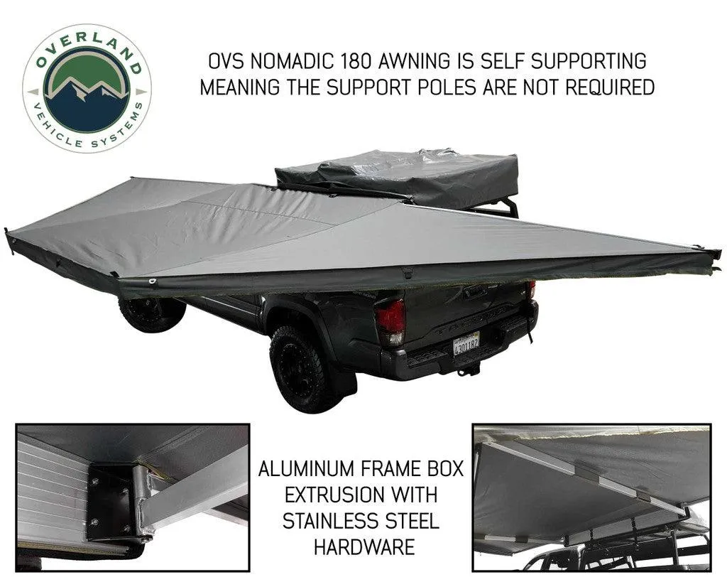 OVS Nomadic Awning 180 - Dark Gray Cover With Black Cover Universal