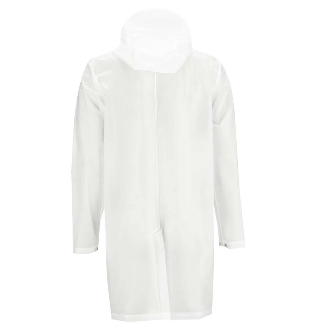 RAINS Hooded Coat – Unisex – Foggy White