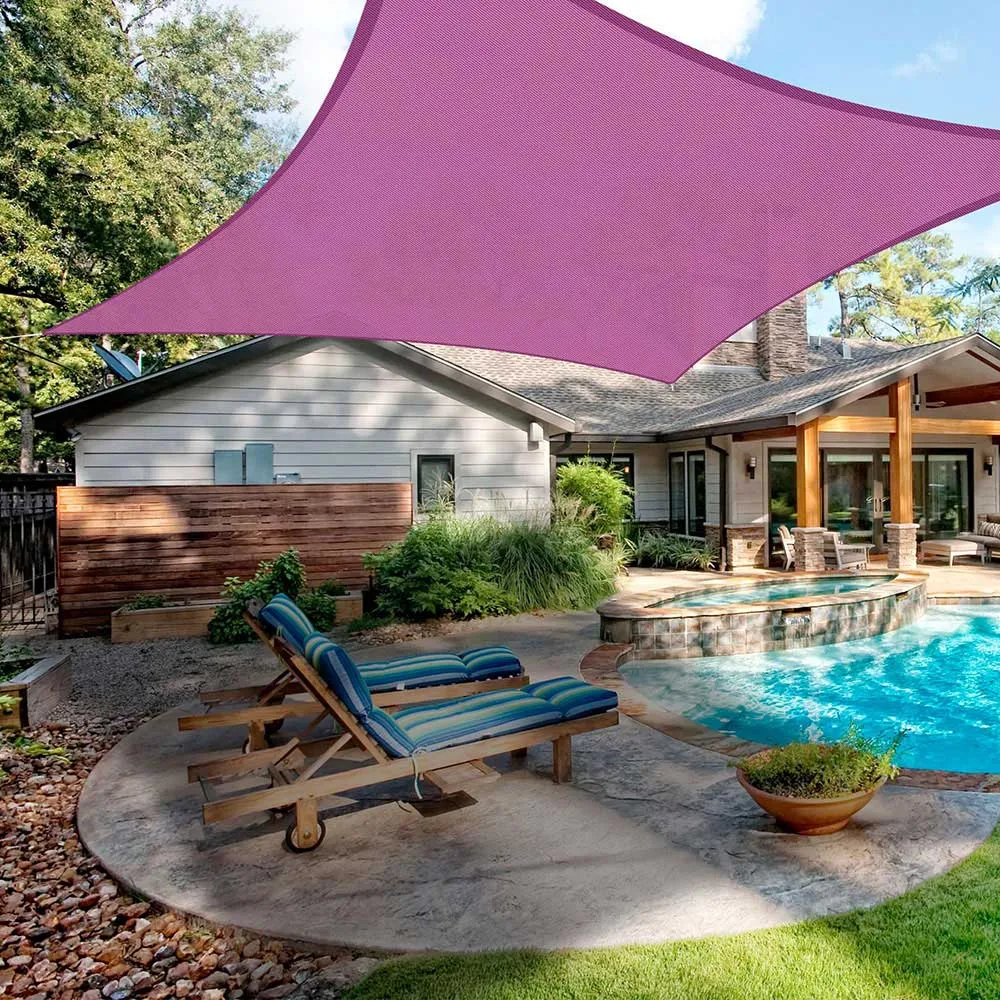 Rectangle Shade Sail Patio Deck Shade 16x12