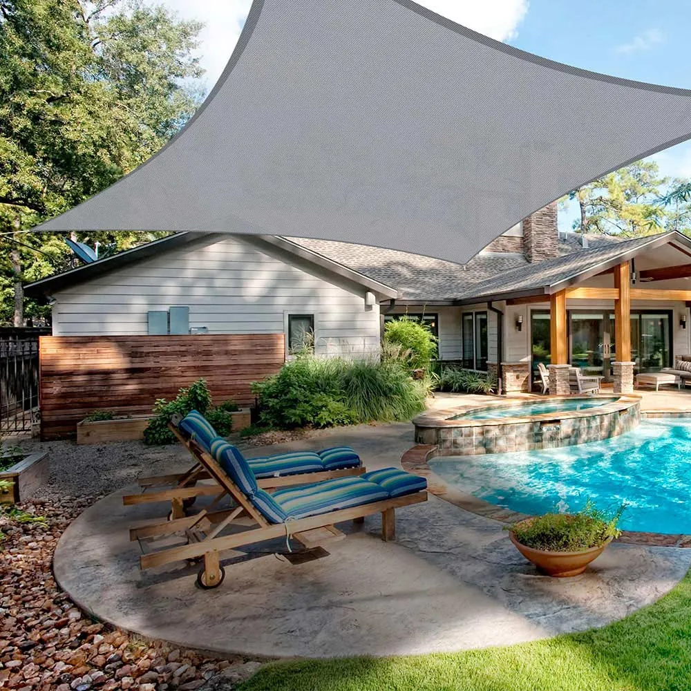 Rectangle Shade Sail Patio Deck Shade 16x12