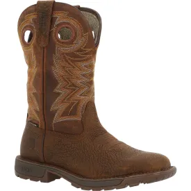 Rocky Mens Brown Leather Legacy 32 WP Western Cowboy Boots