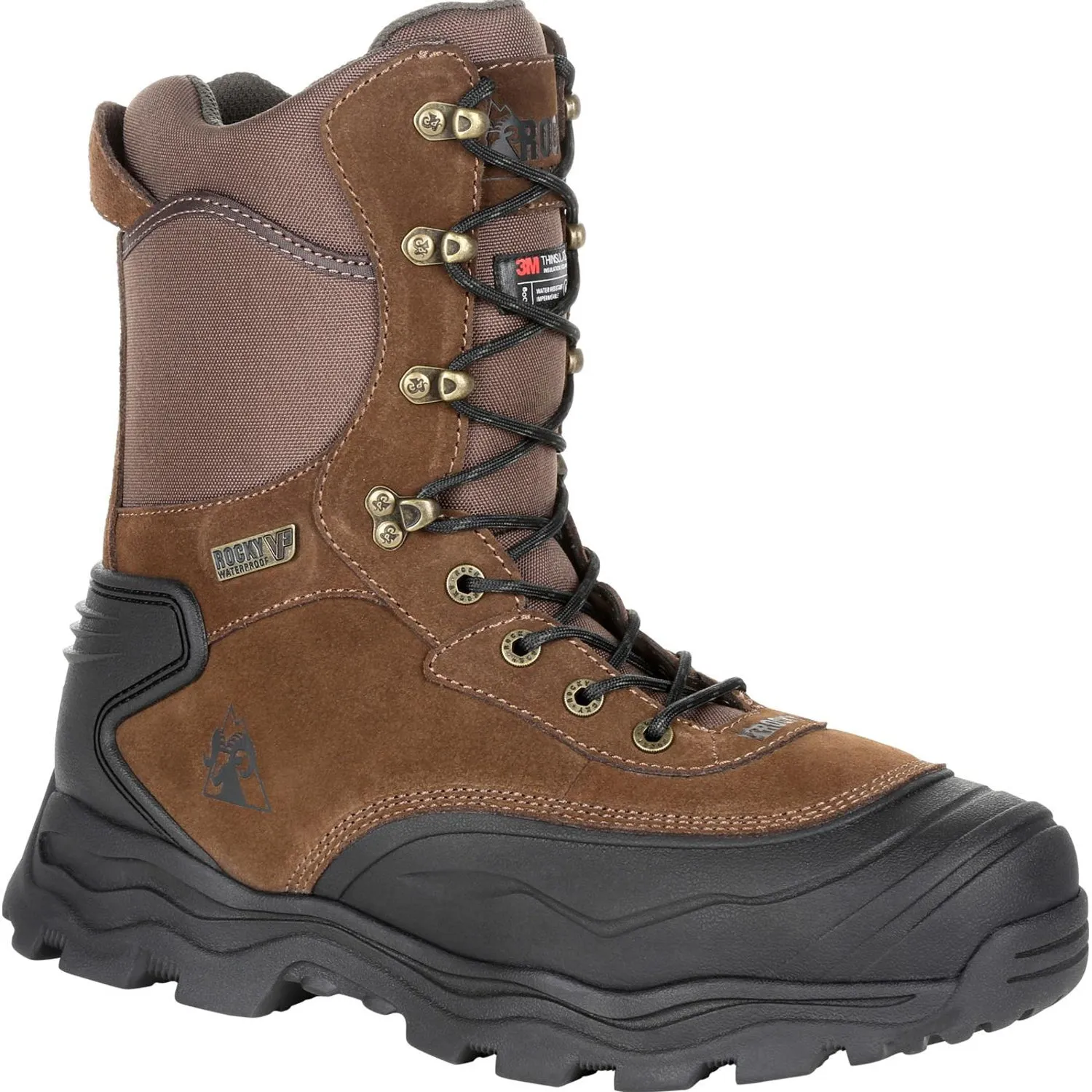 Rocky Mens Brown Leather Multi-Trax 800G WP Hunting Boots