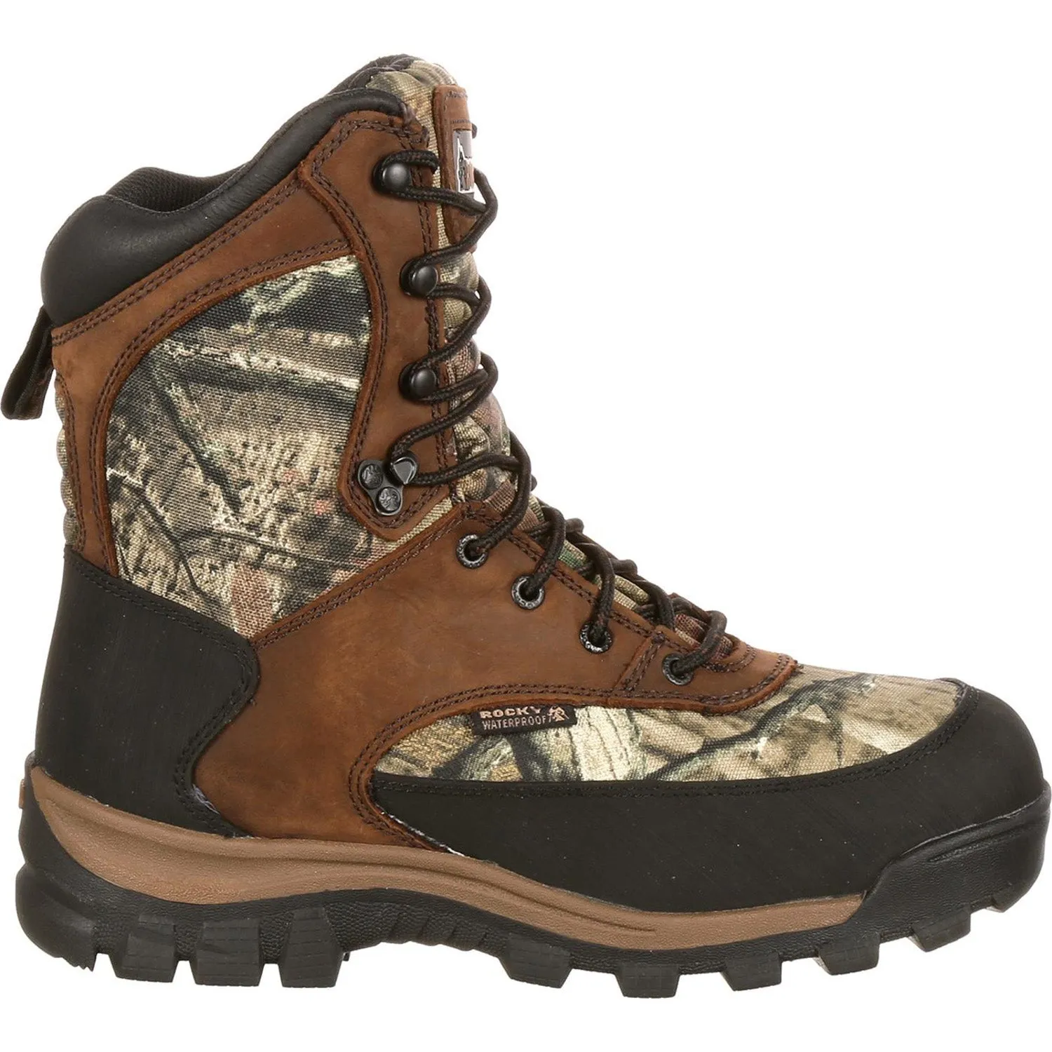 Rocky Mens Brown/MOBU Leather Core WP 800G Hunting Boots