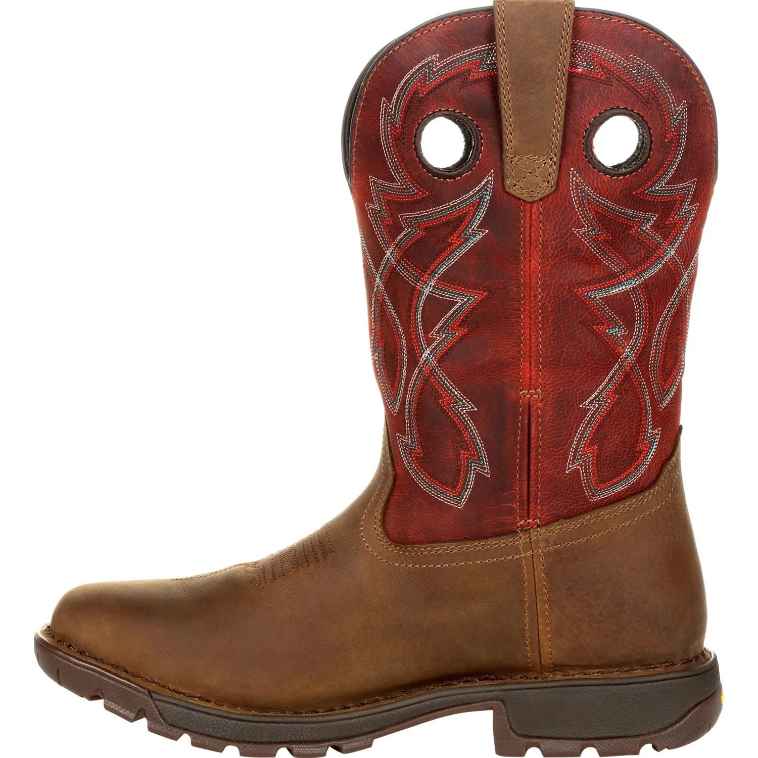 Rocky Mens Tan/Red Leather Legacy 32 WP Western Cowboy Boots