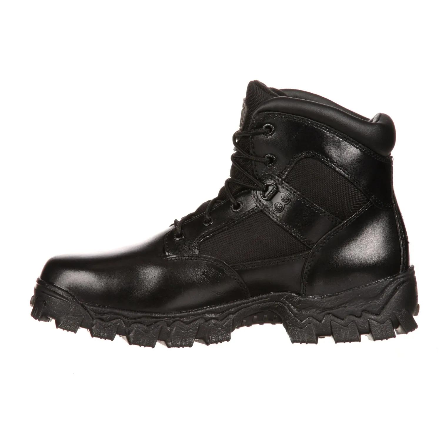 Rocky Womens Black Leather 6in WP Alphaforce Duty Boots