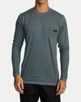 RVCA Sport Vent Long Sleeve Tee - Charcoal Heather