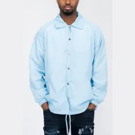 Sky Blue Solid Coach's Jacket