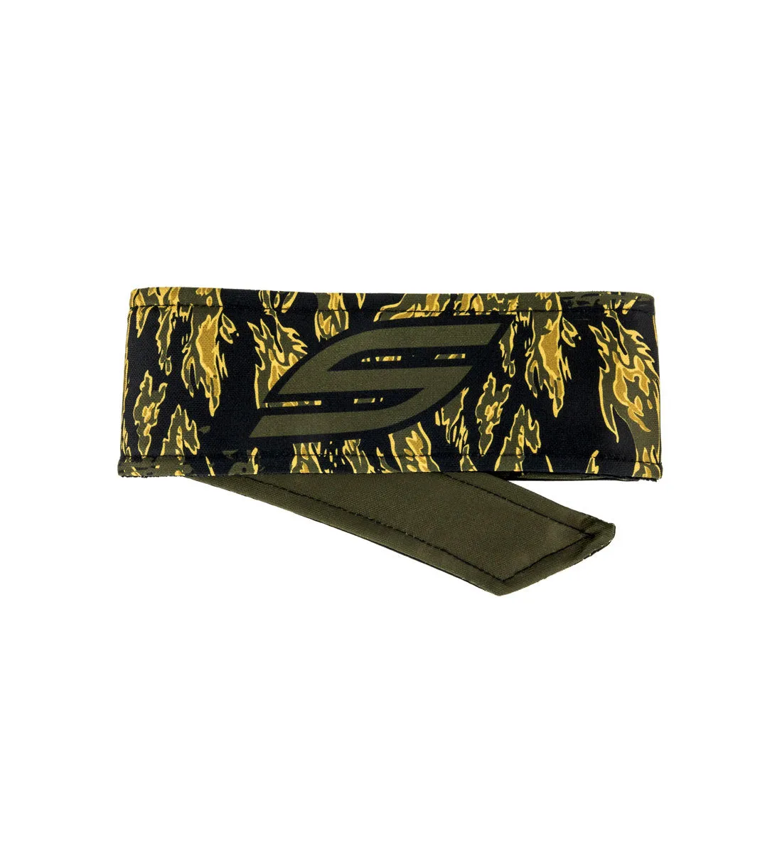 Social Paintball Grit Deluxe Long Tie Headband - Tiger Olive