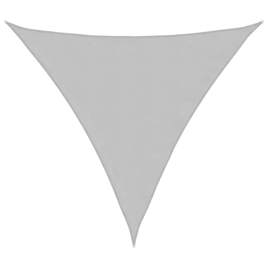 Sun Shade Sail Light Grey 6x6x6 m 100% Polyester Oxford