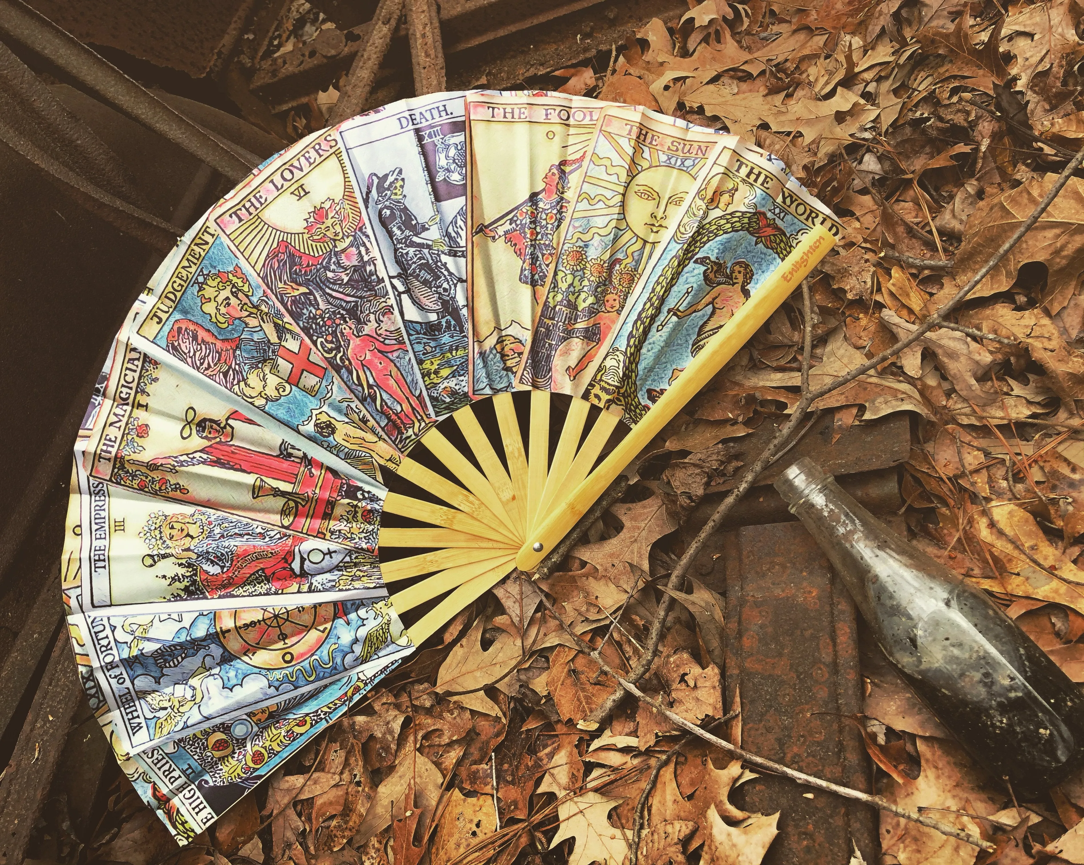 Tarot Card Giant Bamboo Fan