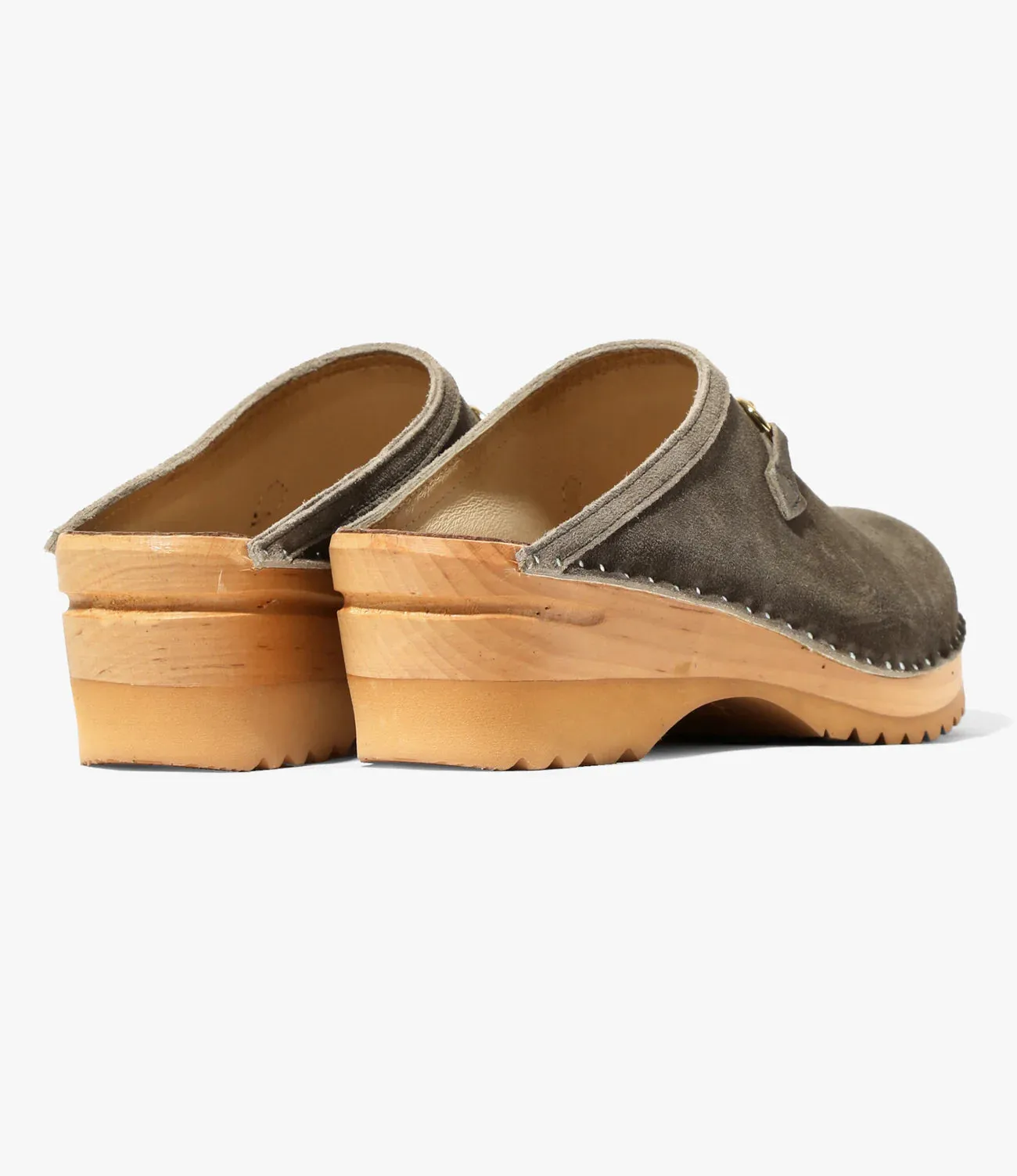 Tassel Bit 'Monet' Clog – Taupe Rough Out