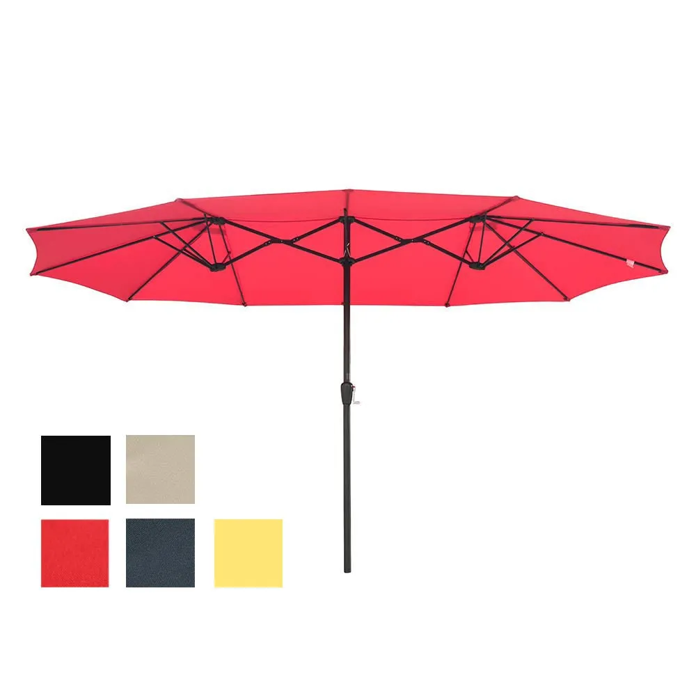 TheLAShop 15'x9' Rectangular Patio Umbrella Color Options