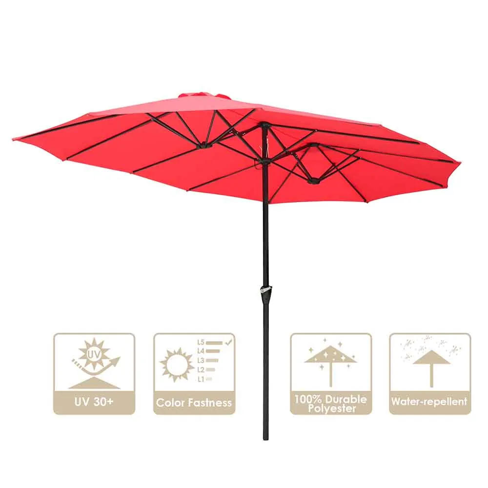 TheLAShop 15'x9' Rectangular Patio Umbrella Color Options