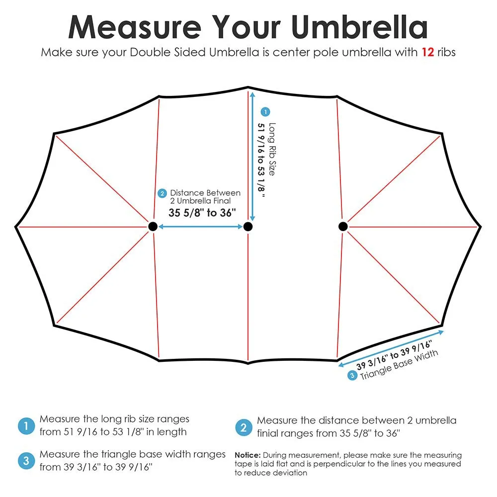 TheLAShop 15'x9' Rectangular Patio Umbrella Color Options